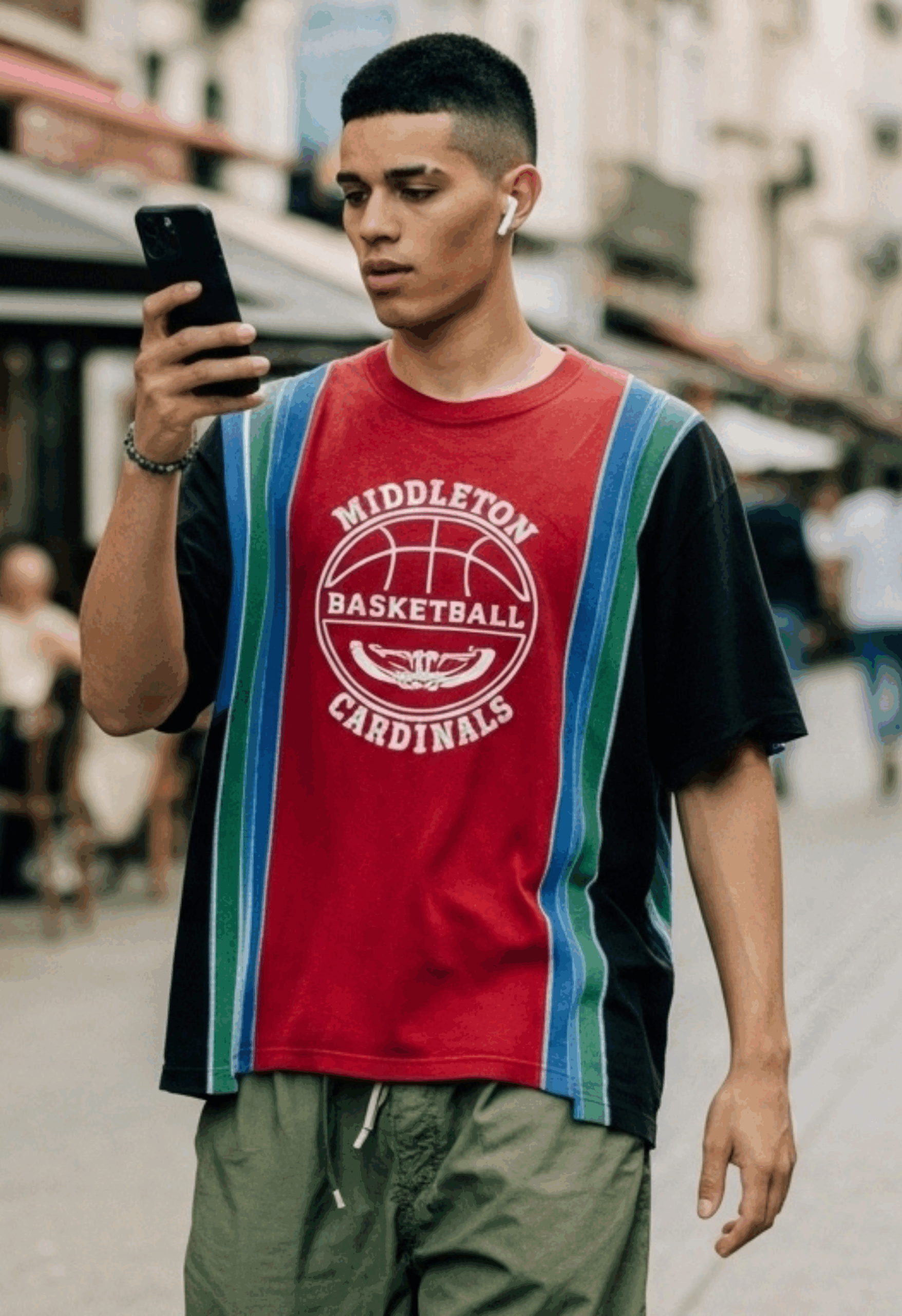 Young man on phone